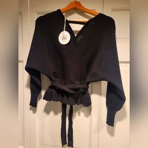 Petal and pup cropped batwing sweater